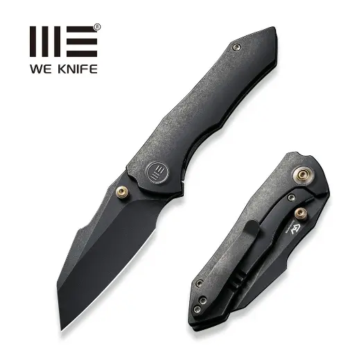 WE Knife High-Fin Black Titanium Knife 20CV