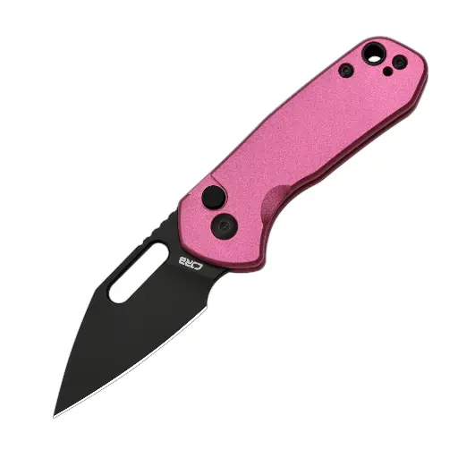 Cjrb Mini Pyrite J1933 AR-RPM9 Steel Blade Aluminium Handle Folding Knives - Black PVD / Pink (J1933-BPK)