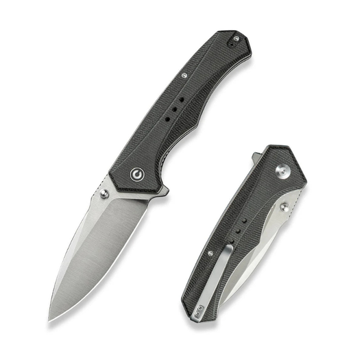 Civivi Photonix Knife Black Shredded G10 Handle Stonewashed Nitro-V Blade