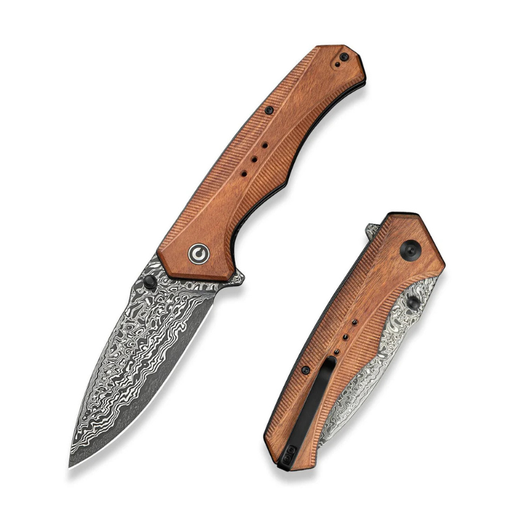 Civivi Photonix Guibourtia Wood Handle Damascus Blade