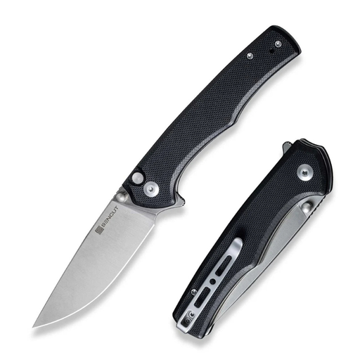 SENCUT Crowley Black G10 Handle Satin Finished D2 Blade 