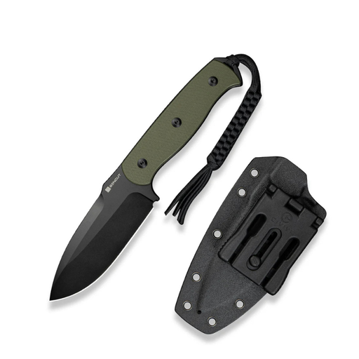 SENCUT Toxodon OD Green G10 Handle Black 9Cr18MoV Blade 