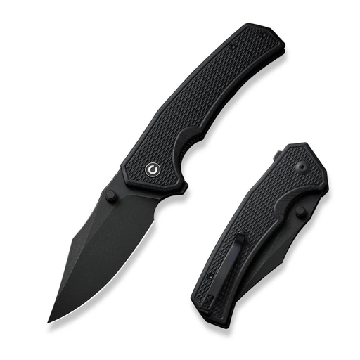 Civivi Vexillum Milled Black G10 Handle Black Stonewashed Nitro-V Blade