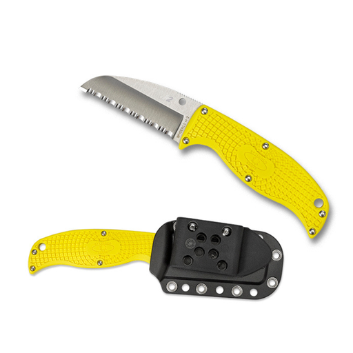 Spyderco ENUFF SALT FRN YELLOW SHEEPFOOT Knife