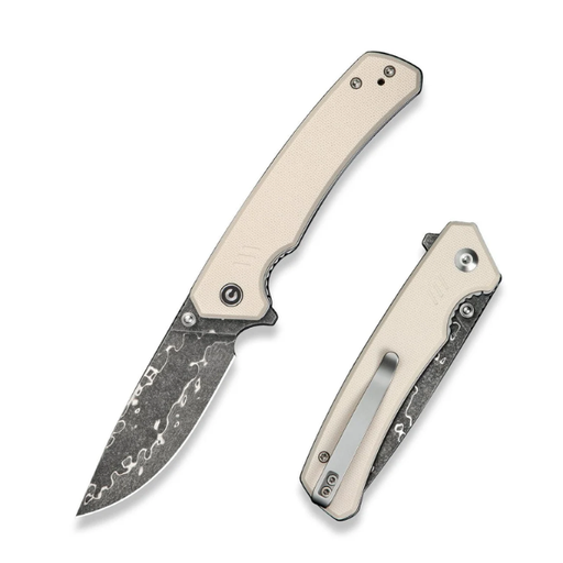 CIVIVI Merit Flipper & Thumb Stud Knife G10 Handle (3.28" Damascus Blade)