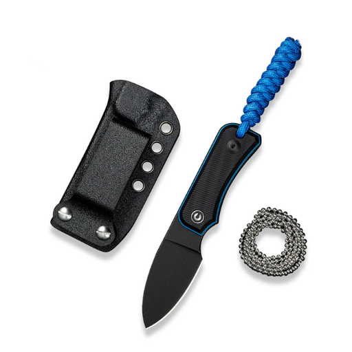 Civivi Baby Banter Fixed Blade Black / Blue G10 Handle Black Stonewashed Nitro-V Blade