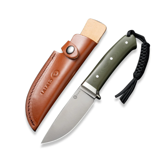 Civivi Cloud Peak OD Green G10 Handle With NickelSilver Guard Satin Finished Nitro-V Blade