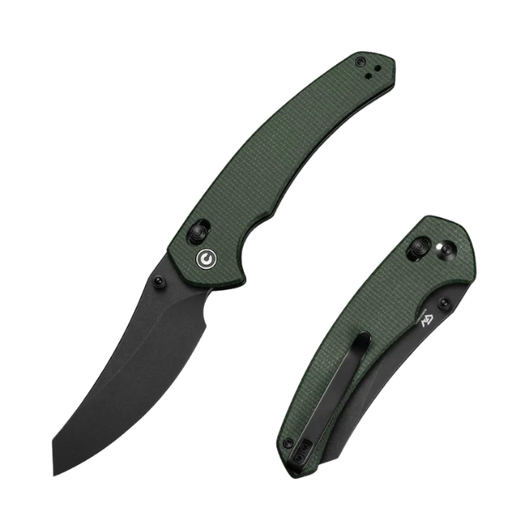 CIVIVI Sixgill Thumb Stud & Crossbar Lock Knife Micarta Handle OD Green